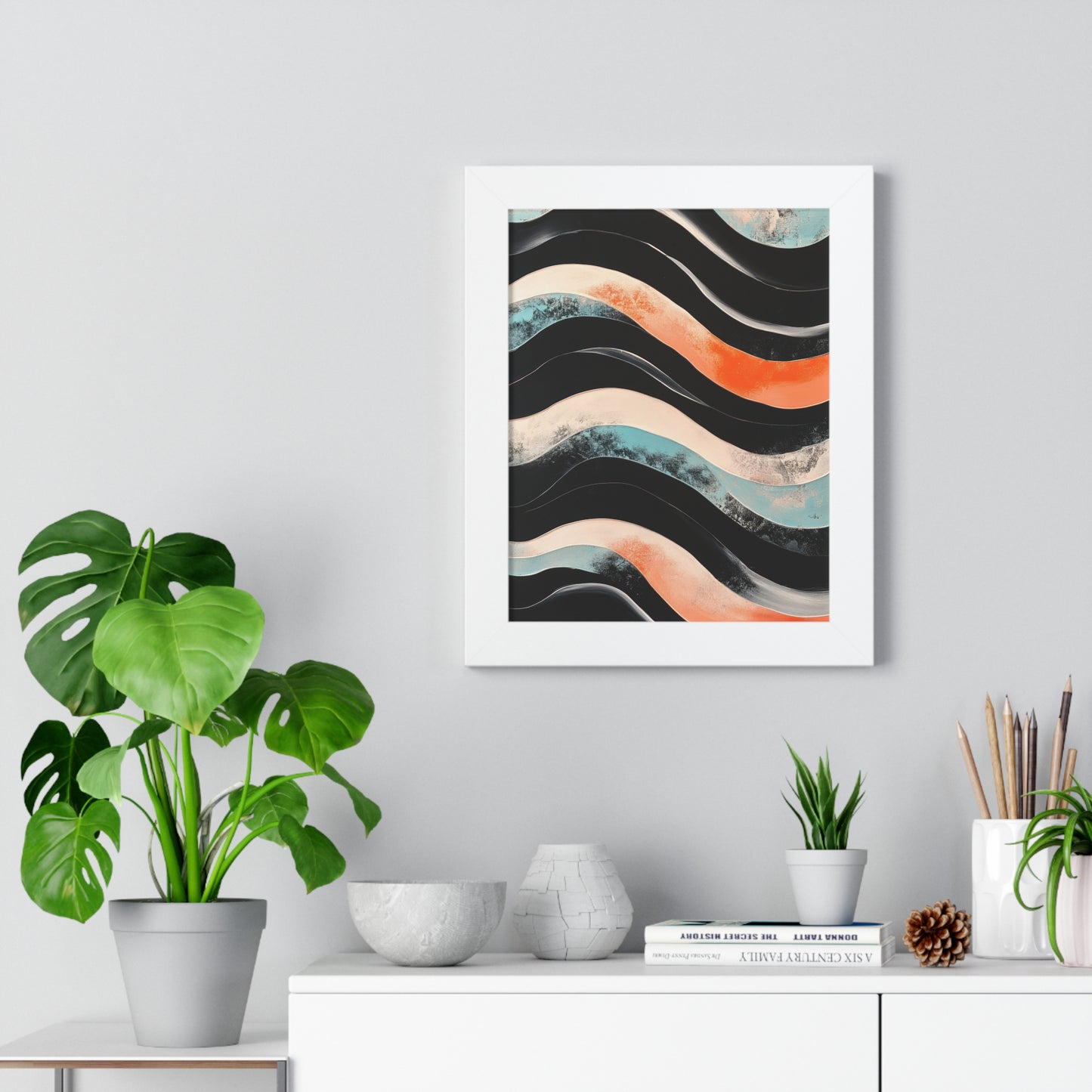 Elegant Abstract Geode Framed Poster