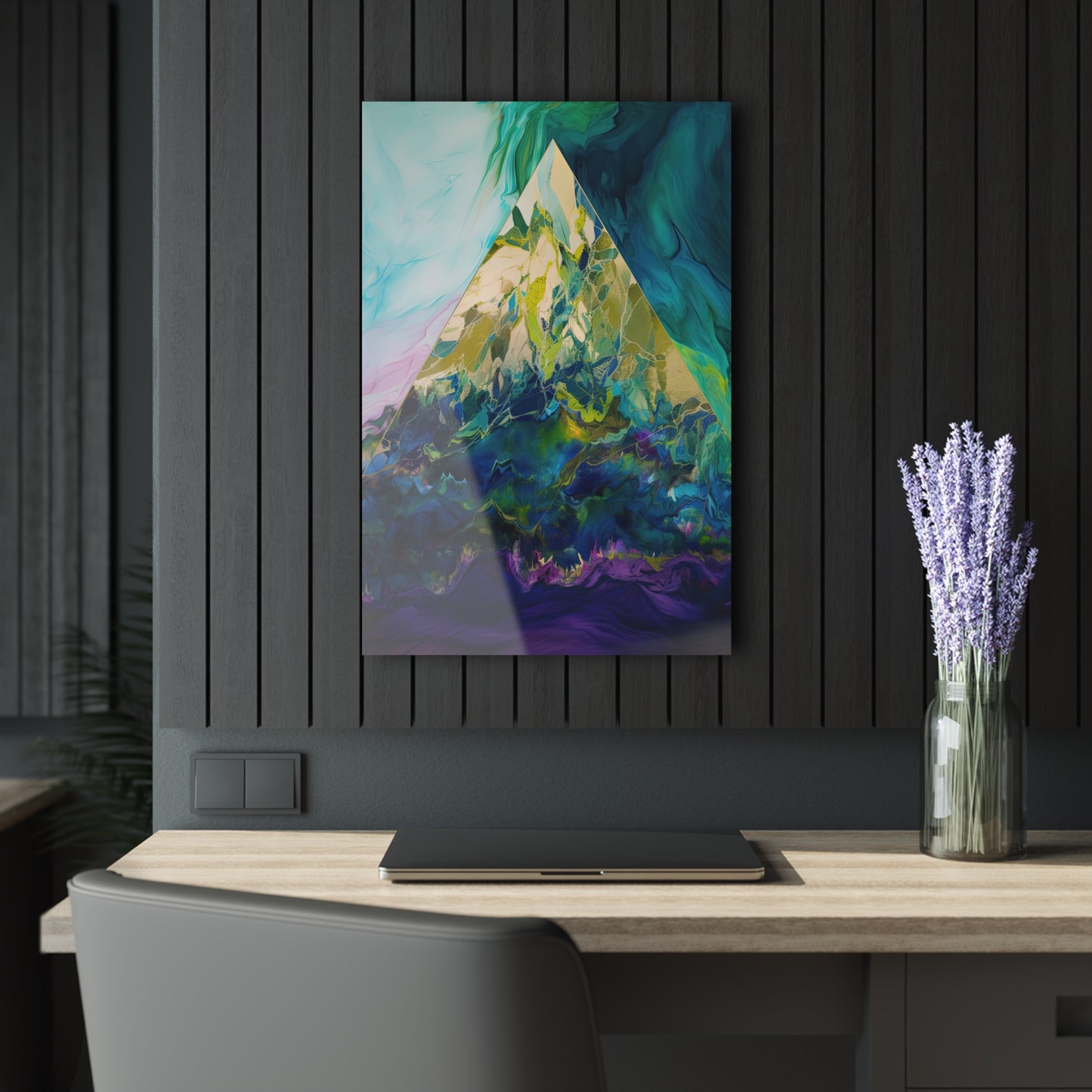 Vibrant Abstract Pyramid Design