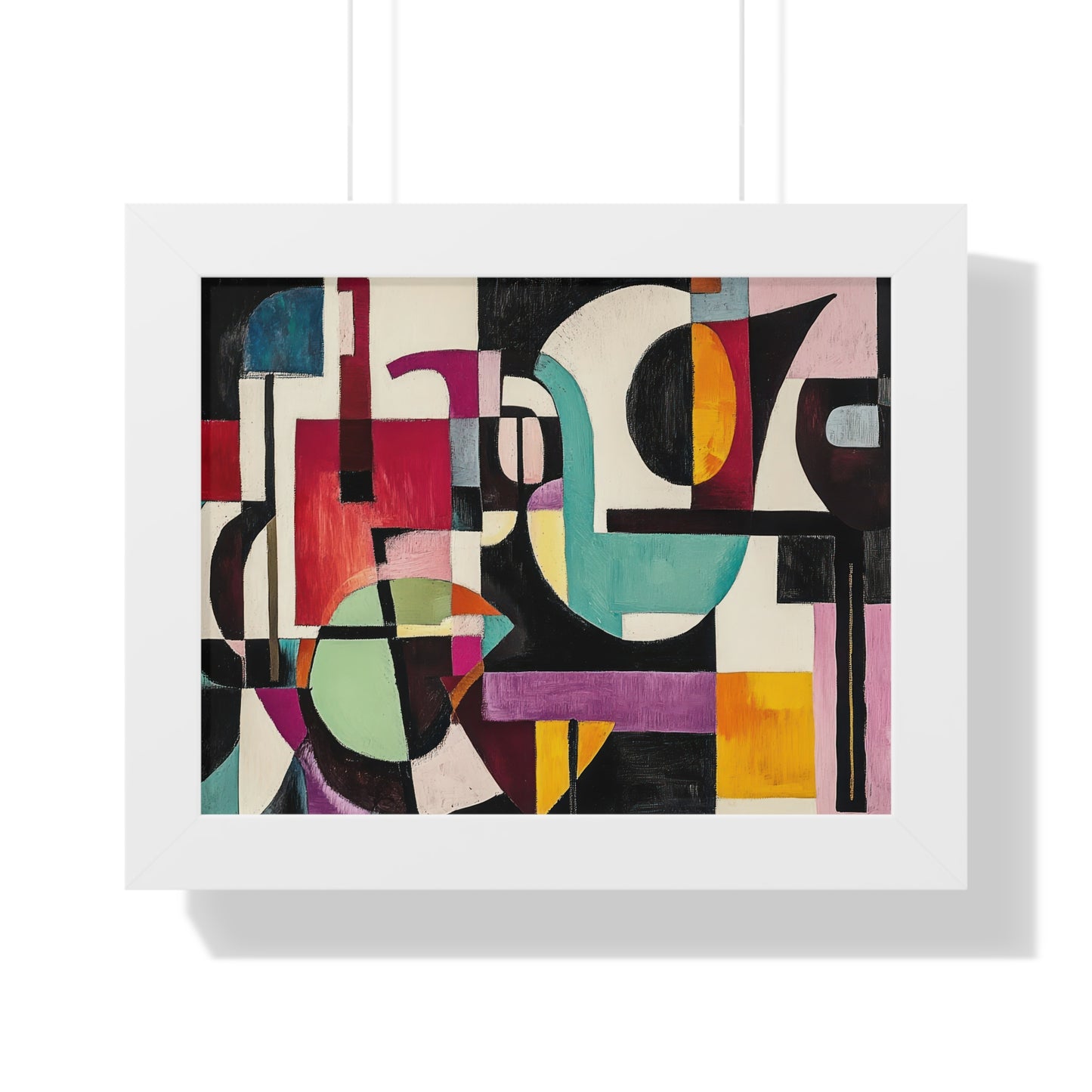 Abstract Art Framed Poster, Colorful Home Decor