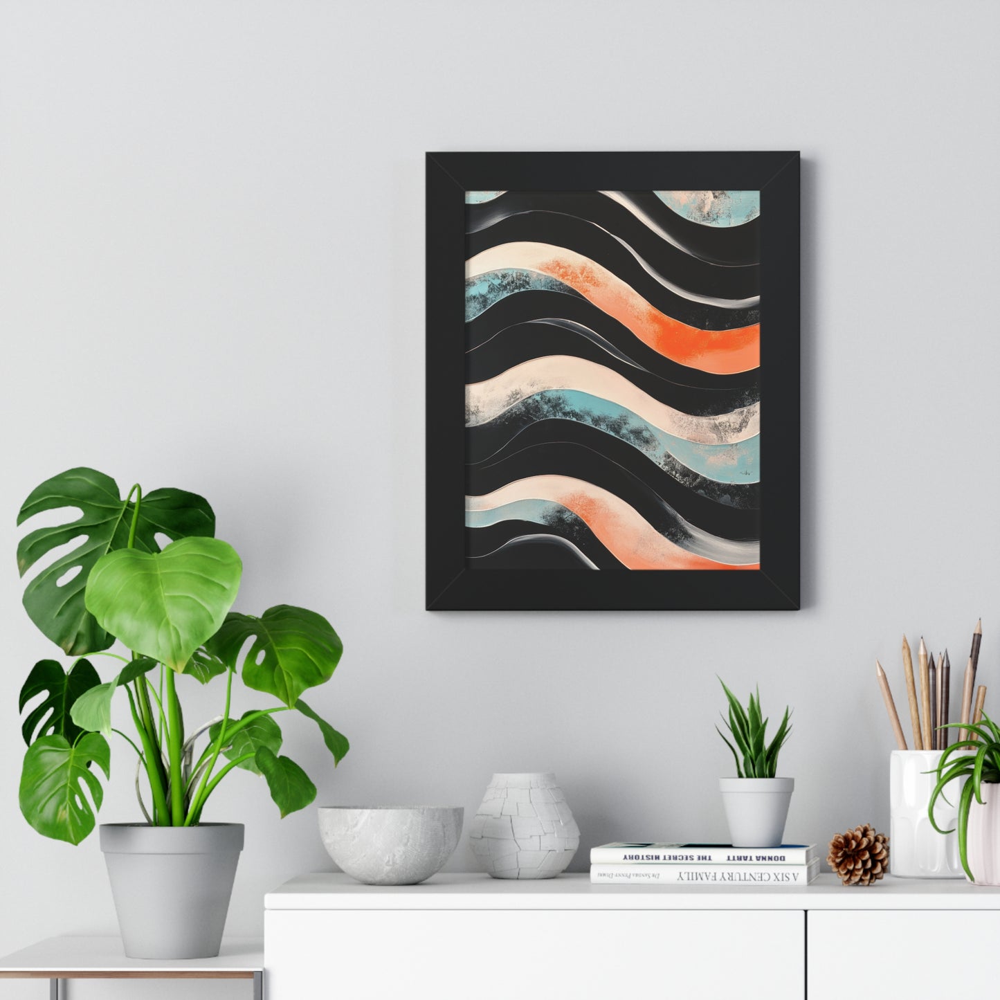 Elegant Abstract Geode Framed Poster