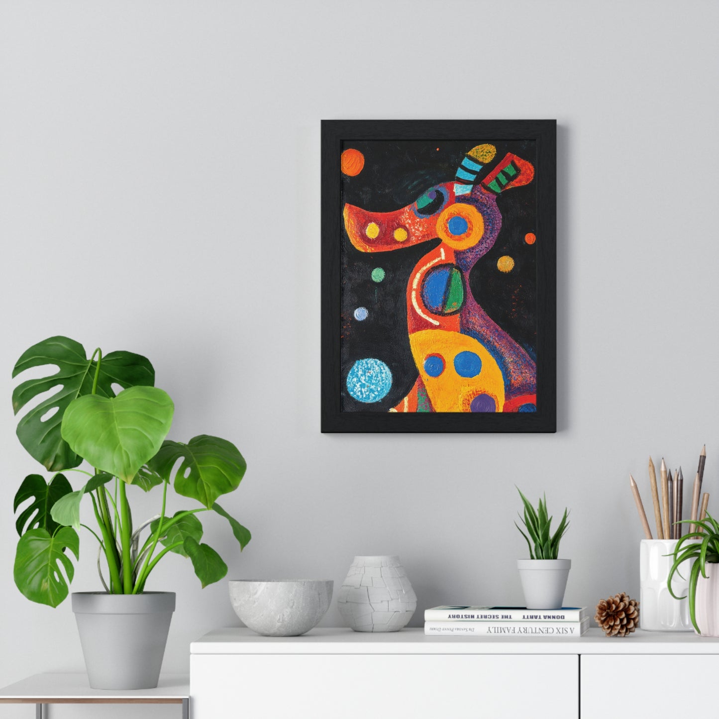 Vibrant Dog Art Poster, Colorful Home Decor