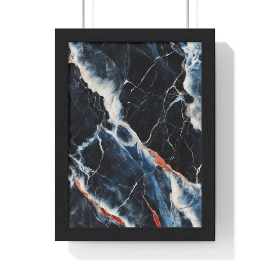 Modern Marble Vertical Framed Poster