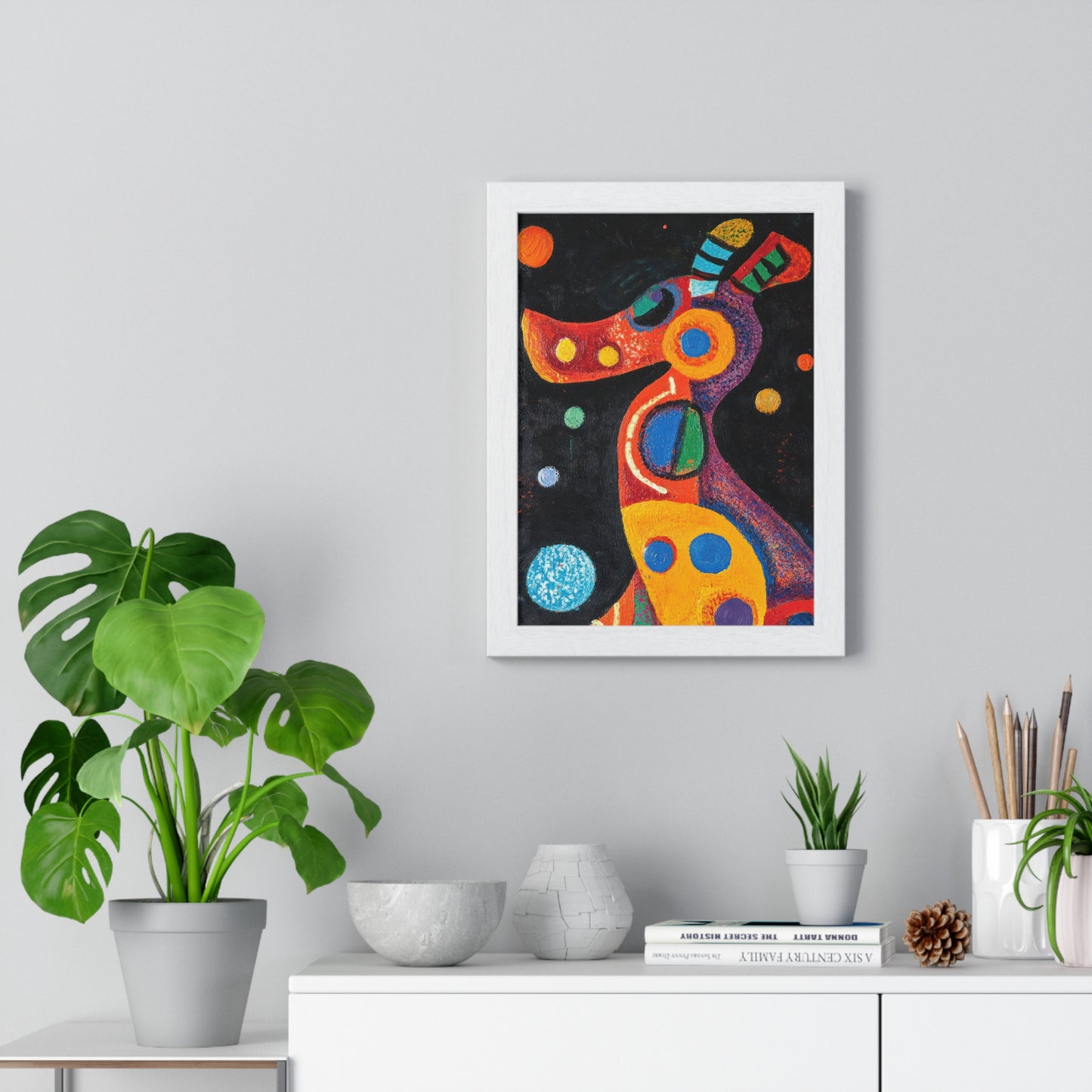 Vibrant Dog Art Poster, Colorful Home Decor