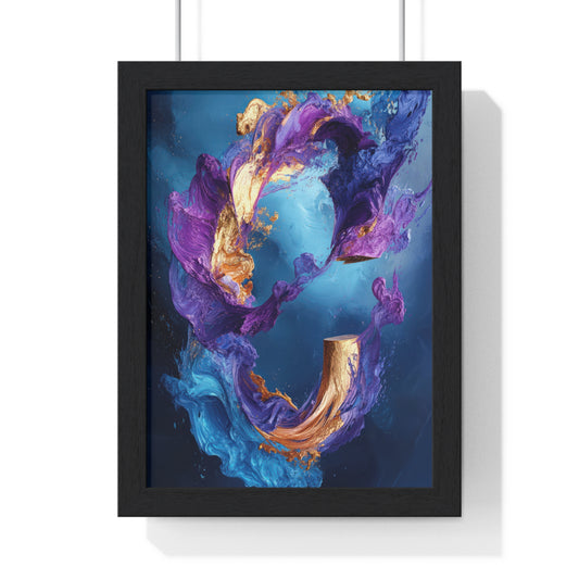 Elegant Abstract Art Framed Poster