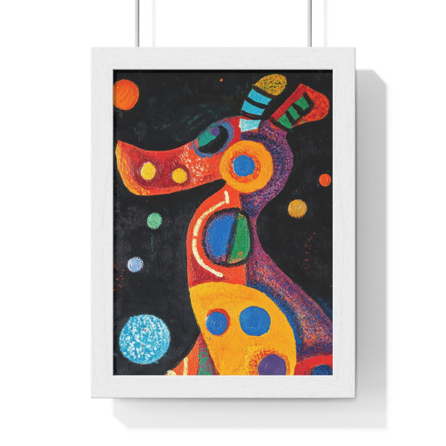 Vibrant Dog Art Poster, Colorful Home Decor
