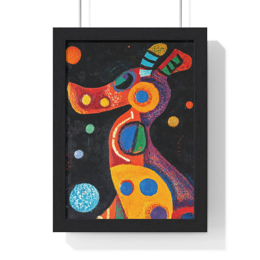 Vibrant Dog Art Poster, Colorful Home Decor
